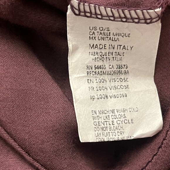 Burgundy Crop Blouse Flutter Sleeves OS - Picture 5 of 10